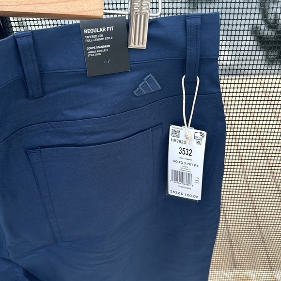 Adidas NWT navy blue pants - Picture 4 of 6
